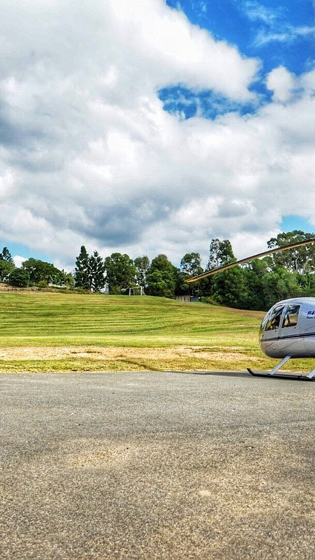 Helicopter at Sirromet Winery.