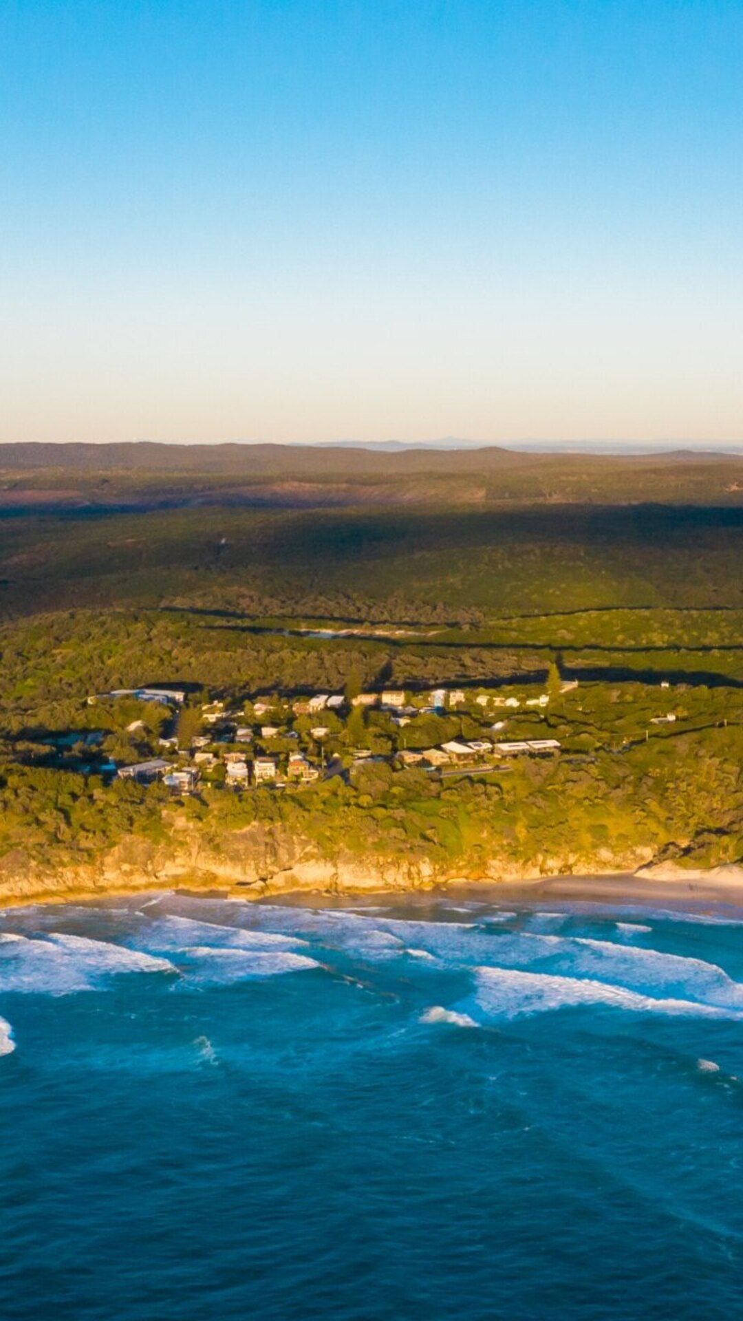 North Stradbroke Island coastline from above.
