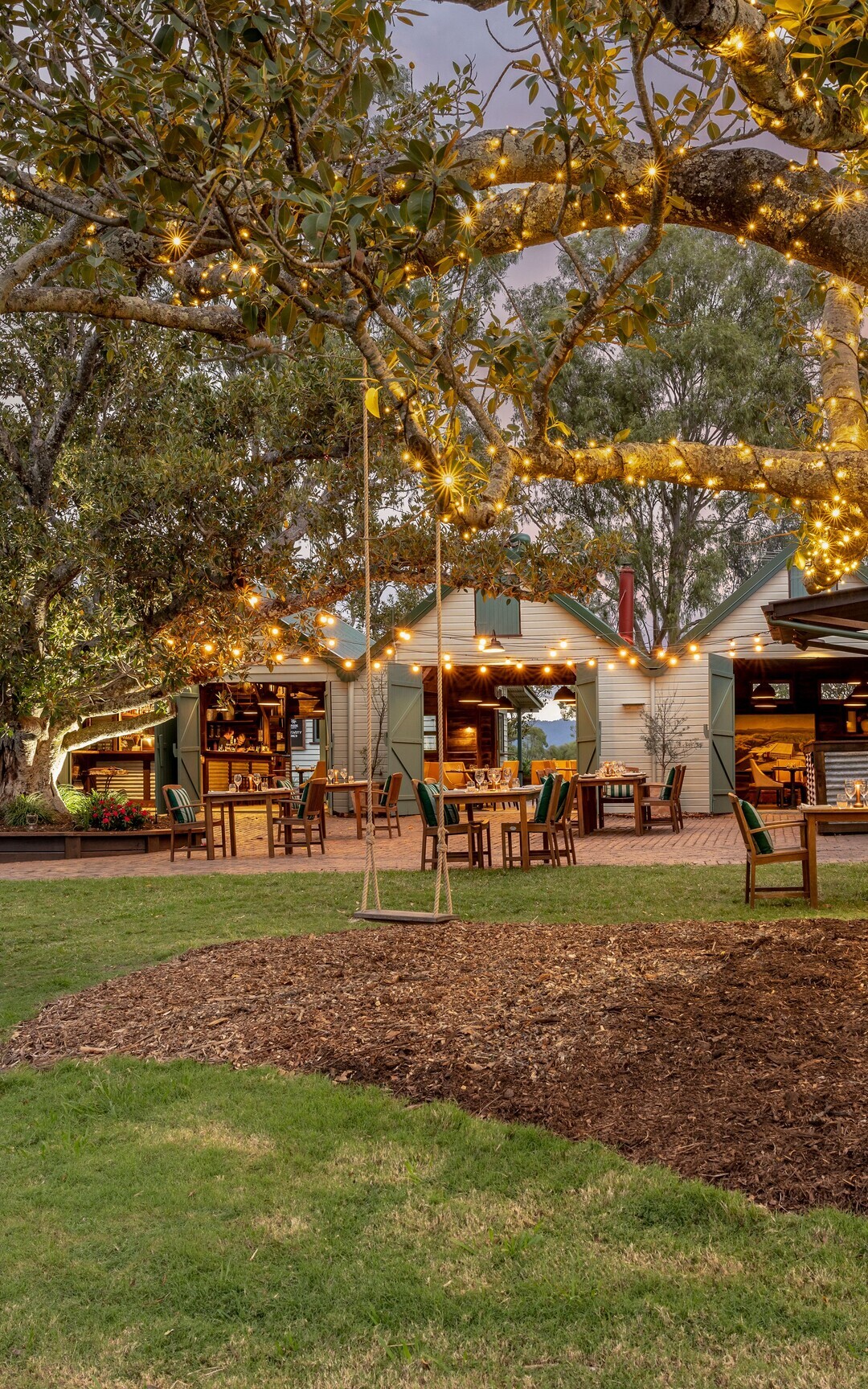 The Barn at dusk, Spicers Hidden Vale.