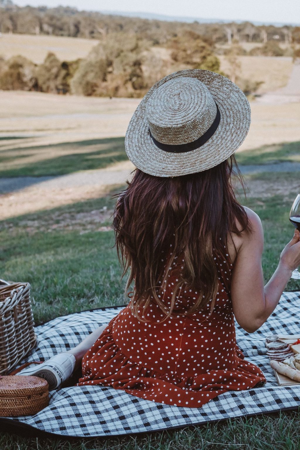 Sirromet picnic with wine overlooking the grounds