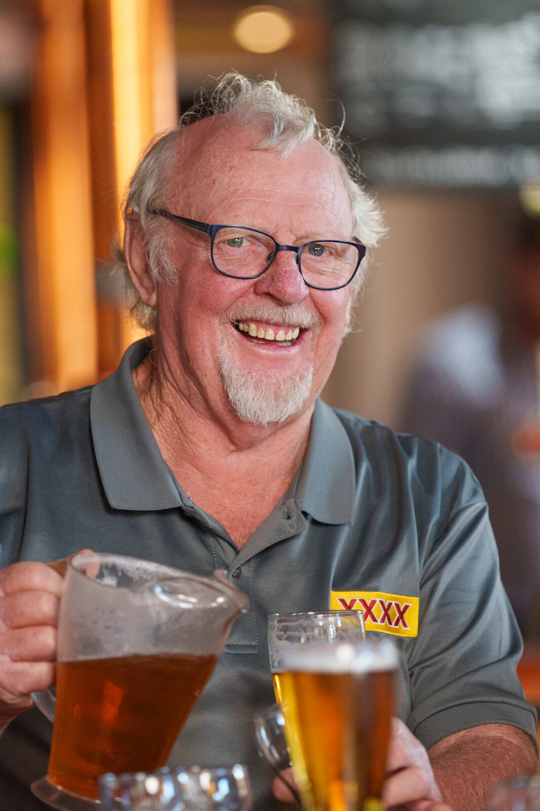 Beer being poured at a country pub stop