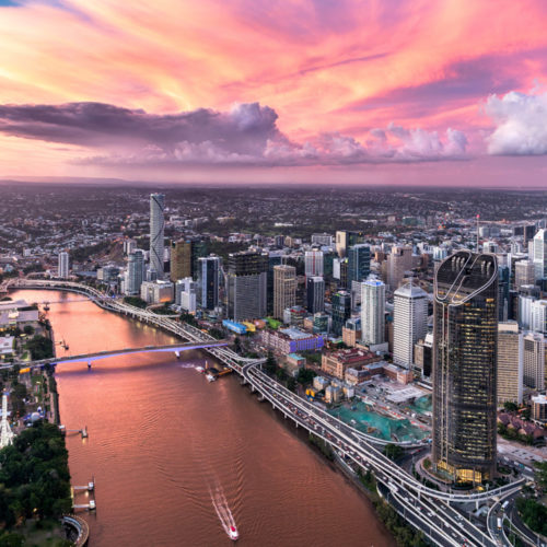 Brisbane city scenic flight.