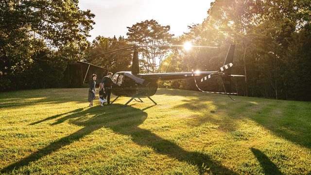 Spicers Tamarind - Helicopter Arrival