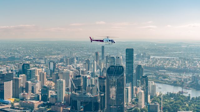 AS350 overhead Brisbane