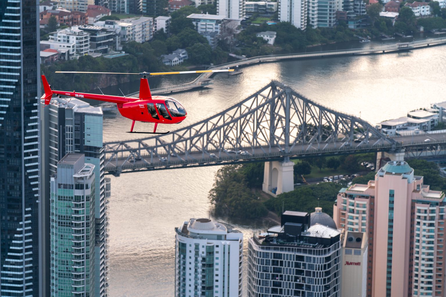 Brisbane skyline from above.