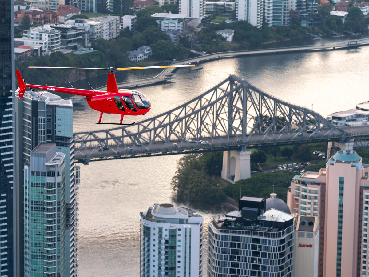 Brisbane skyline from above.