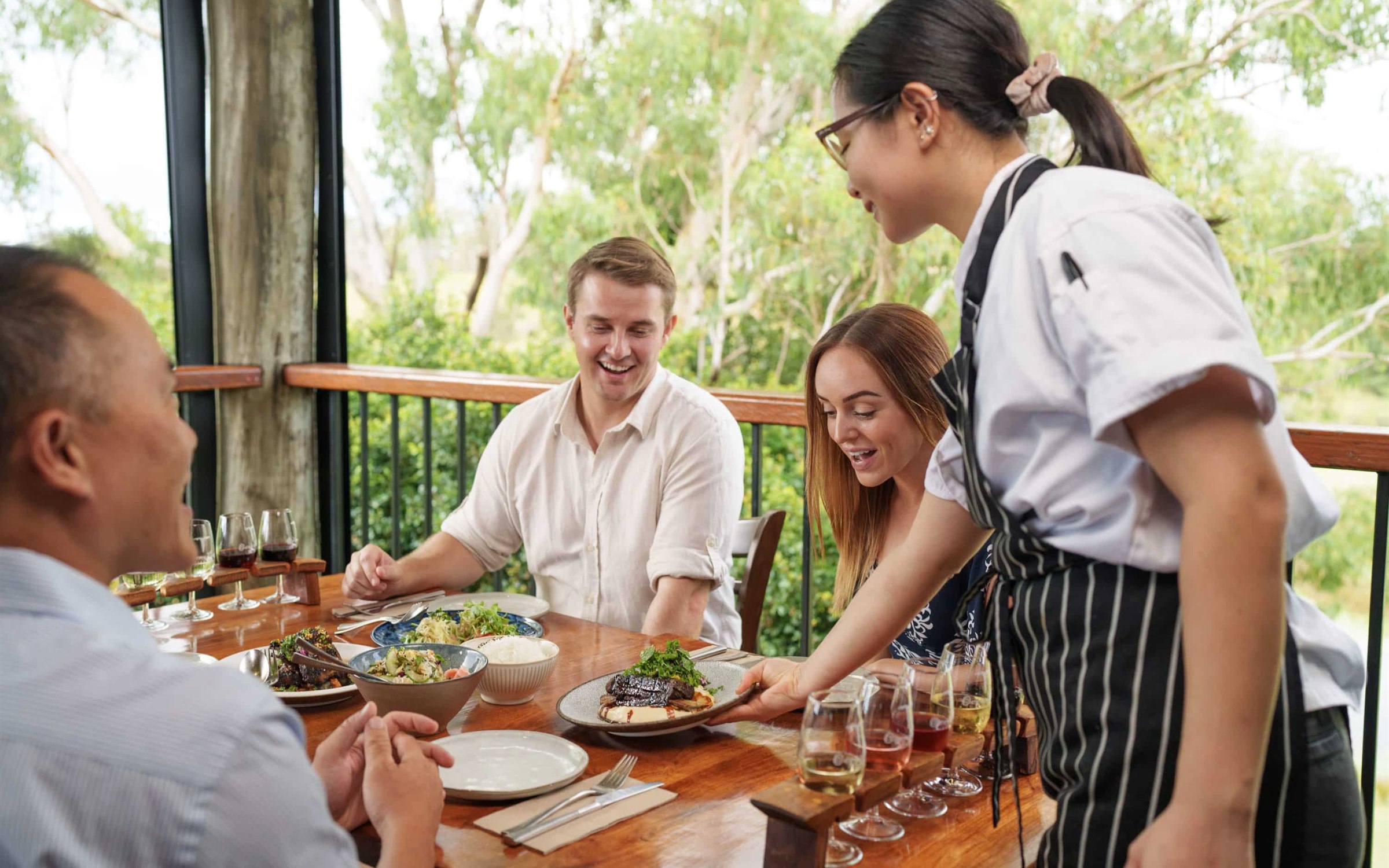 Ocean View Estates dining service.