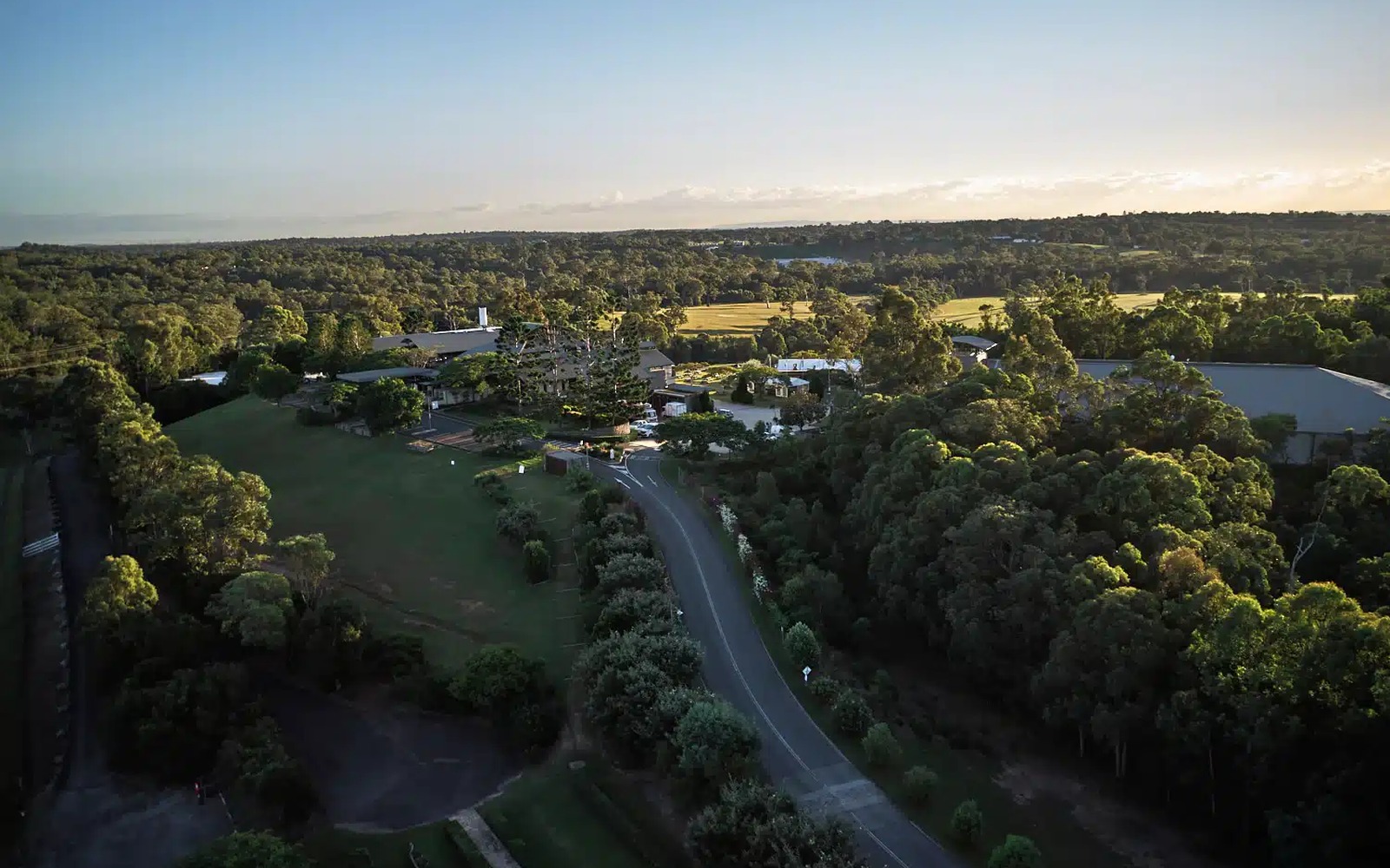 Landscape aerial view over Sirromet Winery.