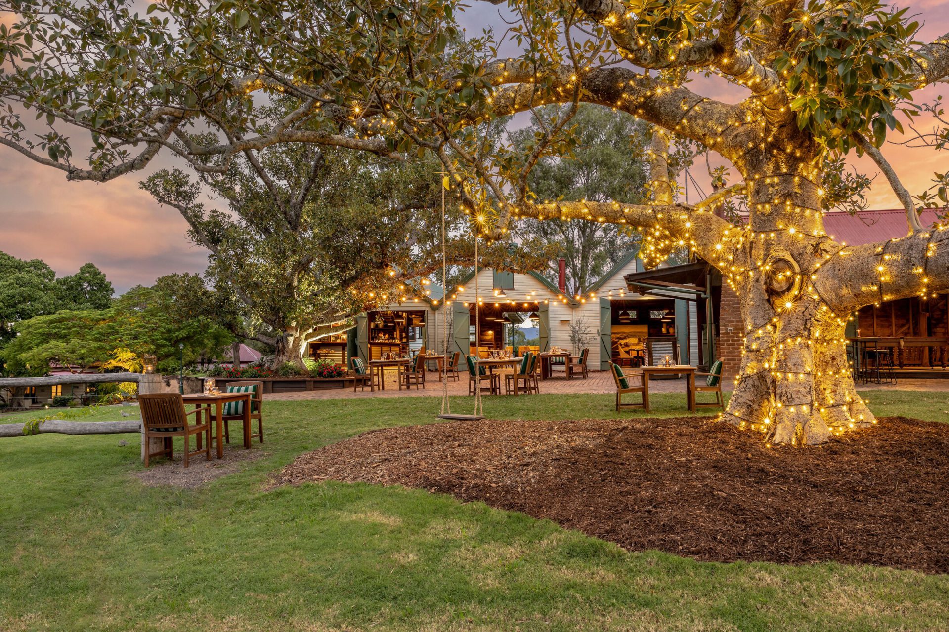 The Barn at dusk, Spicers Hidden Vale