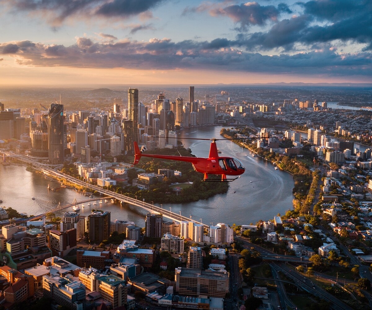 Brisbane sunset passenger helicopter flight