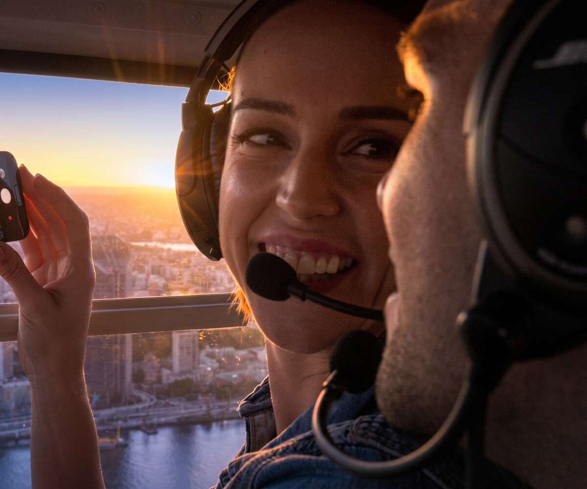 Brisbane sunset passenger helicopter flight