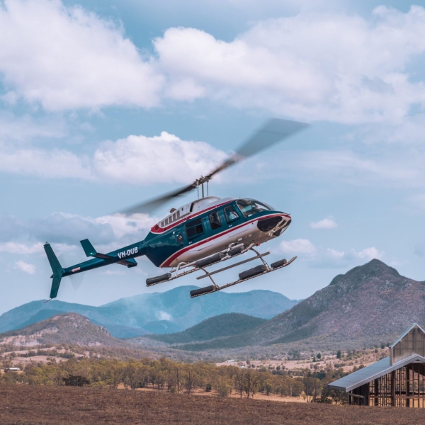 Bekaa Air helicopter on the tarmac